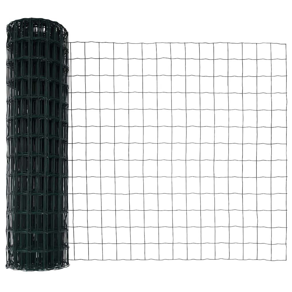 Ograda s postovima Zelena 1,2 x 25 m Čelik