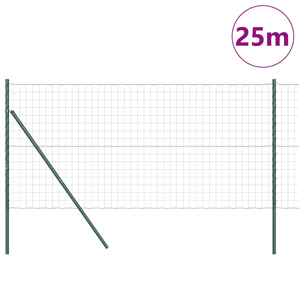Euro Ograđivanje Ukop 25 x 1,2 m Čelik premazan PVC-om Zelena