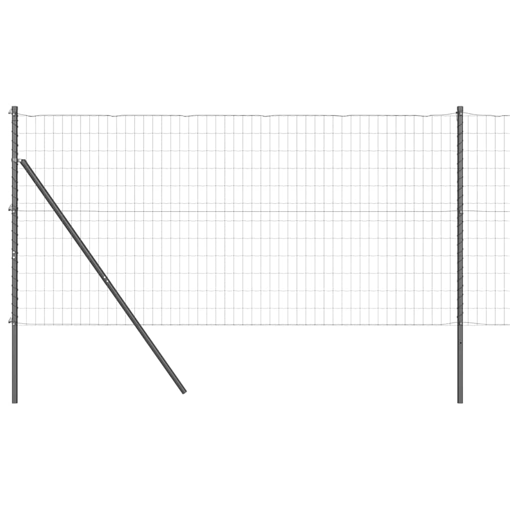 Ograda s postovima Siva 1,2 x 10 m Čelik i PVC
