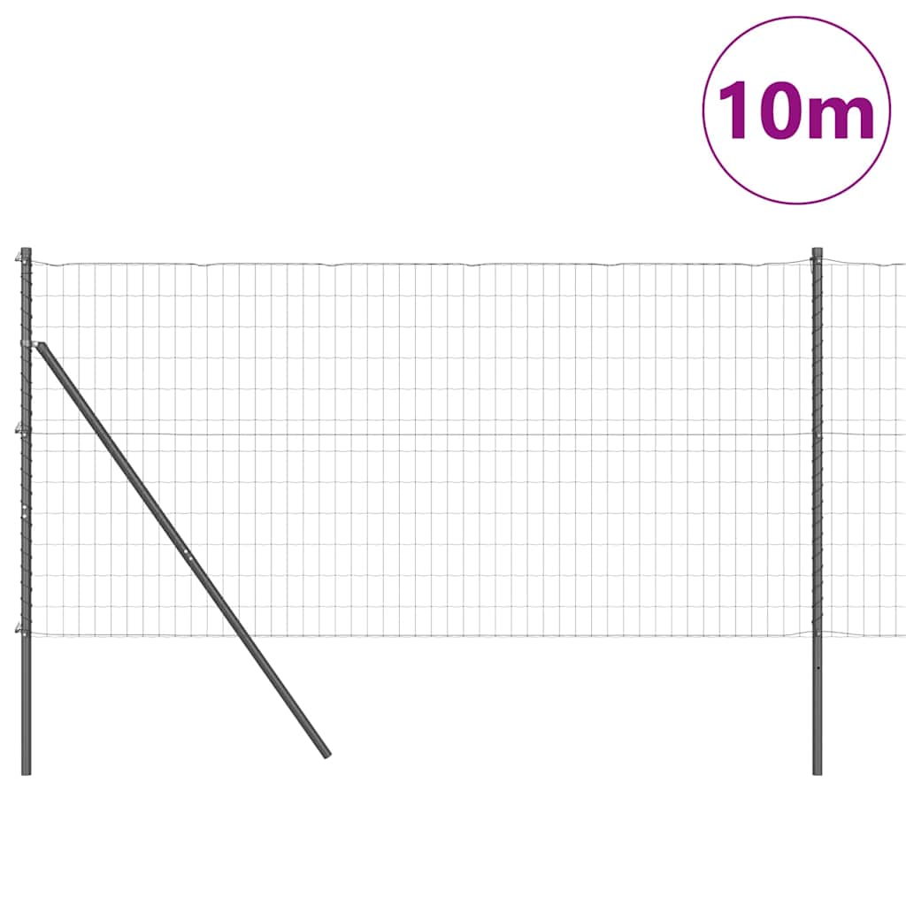 Euro Ograđivanje Ukop 10 x 1,2 m Čelik premazan PVC-om Siva