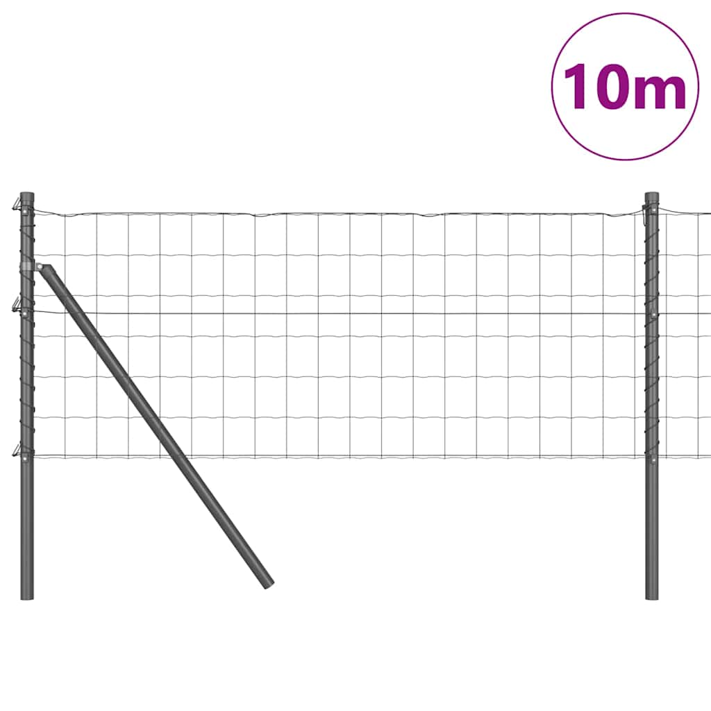 Euro Ograđivanje Ukop 10 x 0,4 m Čelik premazan PVC-om Siva