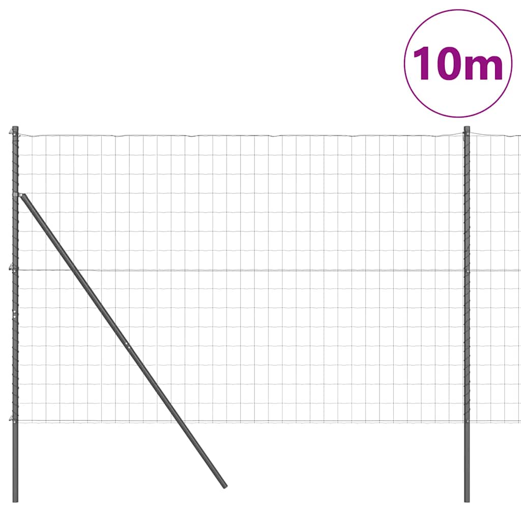 Euro Ograđivanje Ukop 10 x 1,6 m Čelik premazan PVC-om Siva