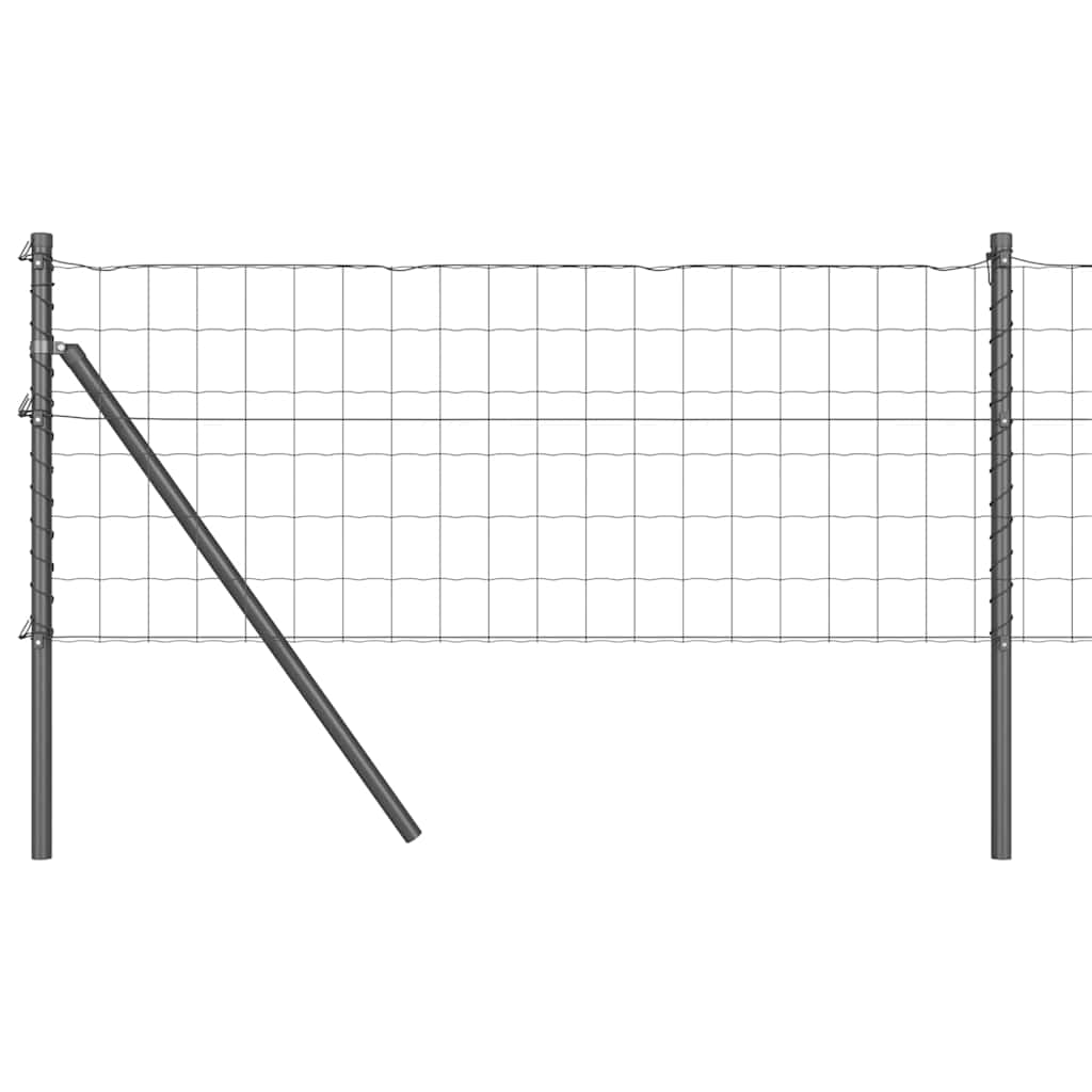 Euro Ograđivanje Ukop 25 x 0,4 m Čelik premazan PVC-om Siva