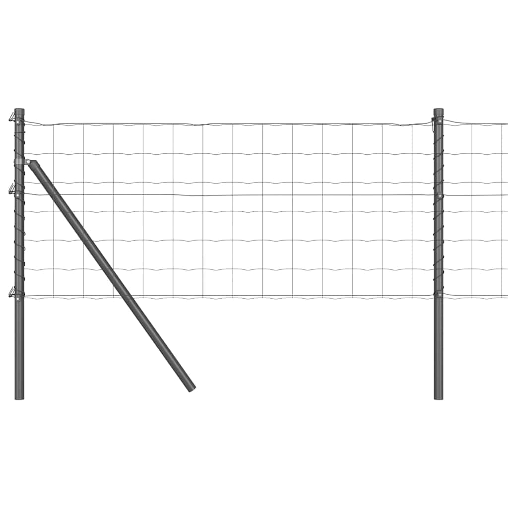 Euro Ograđivanje Ukop 50 x 0,4 m Čelik premazan PVC-om Siva