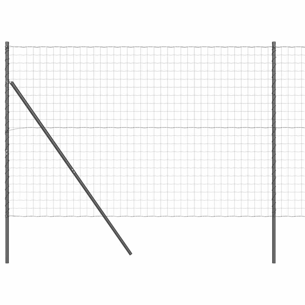 Euro Ograđivanje Ukop 10 x 1,5 m Čelik premazan PVC-om Siva