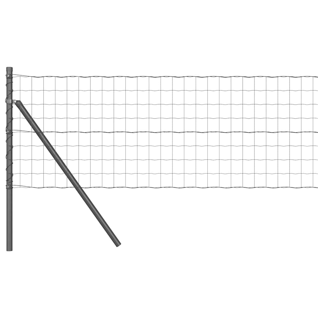 Euro Ograđivanje Ukop 25 x 0,6 m Čelik premazan PVC-om Siva