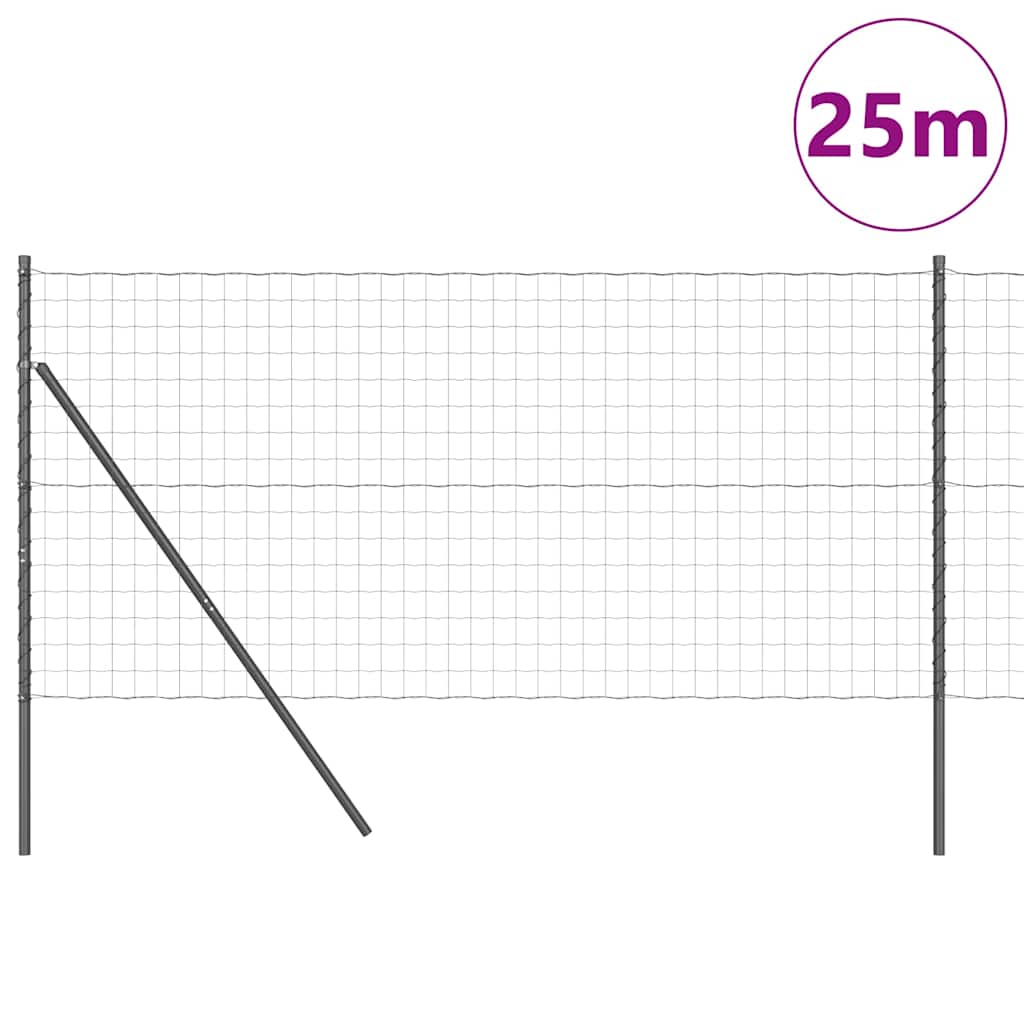 Euro Ograđivanje Ukop 25 x 1,2 m Čelik premazan PVC-om Siva