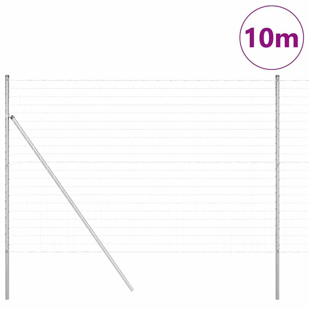 Euro Ograđivanje Ukop 10 x 1,5 m Pocinčani čelik Srebrna Mreža