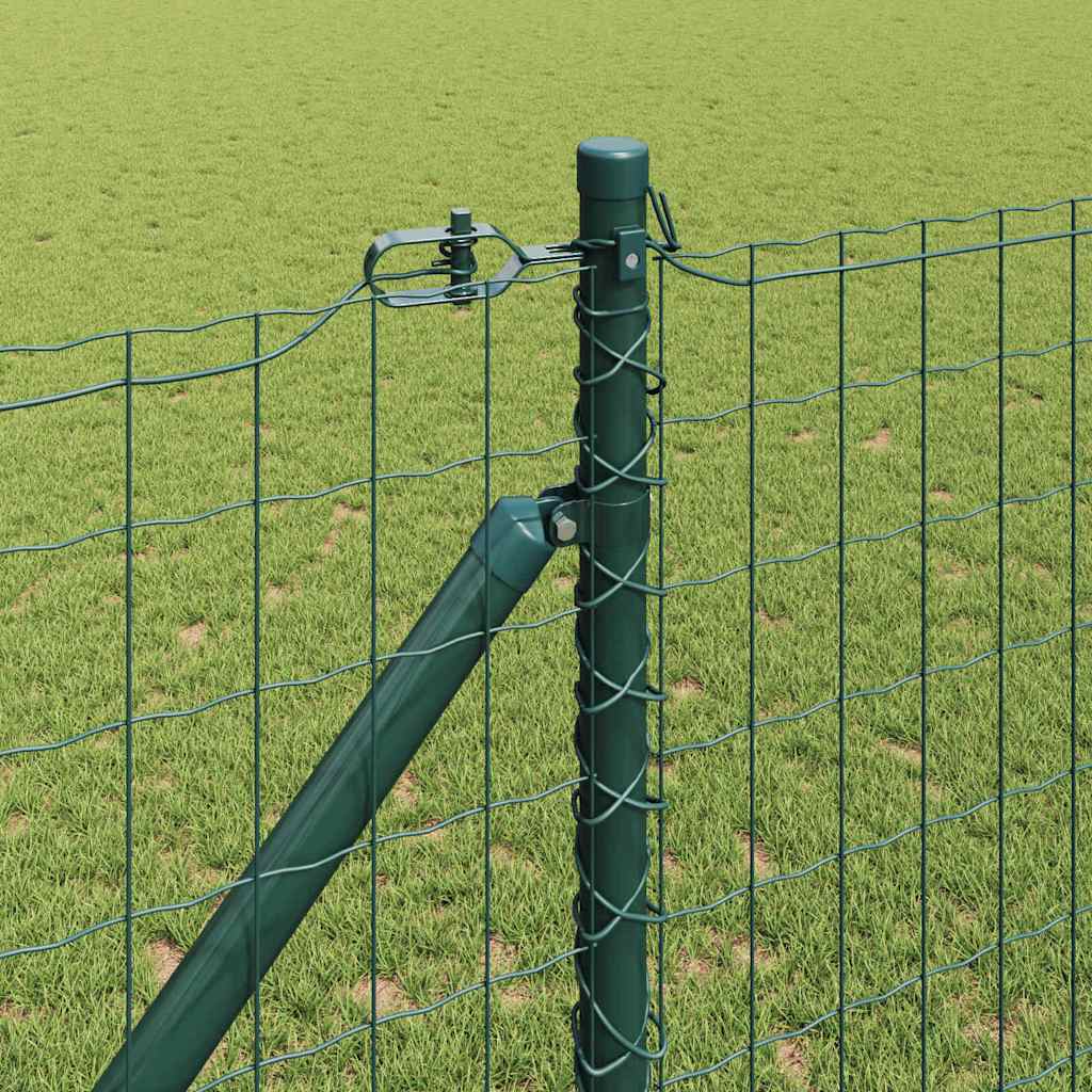 Ograda s postovima Zelena 1,2 x 10 m Čelik i PVC