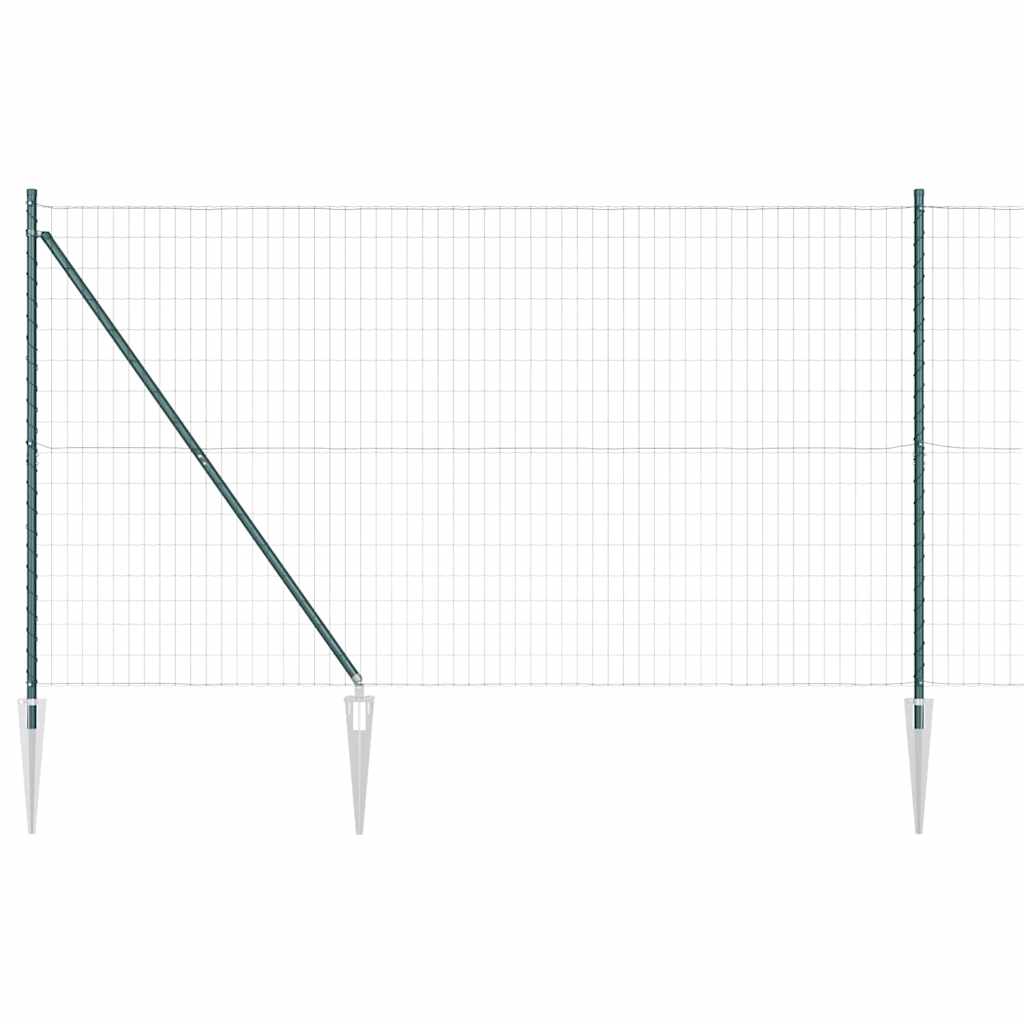 Euro ograda s špicama 10 x 1,6 m Čelik premazan PVC-om Zelena