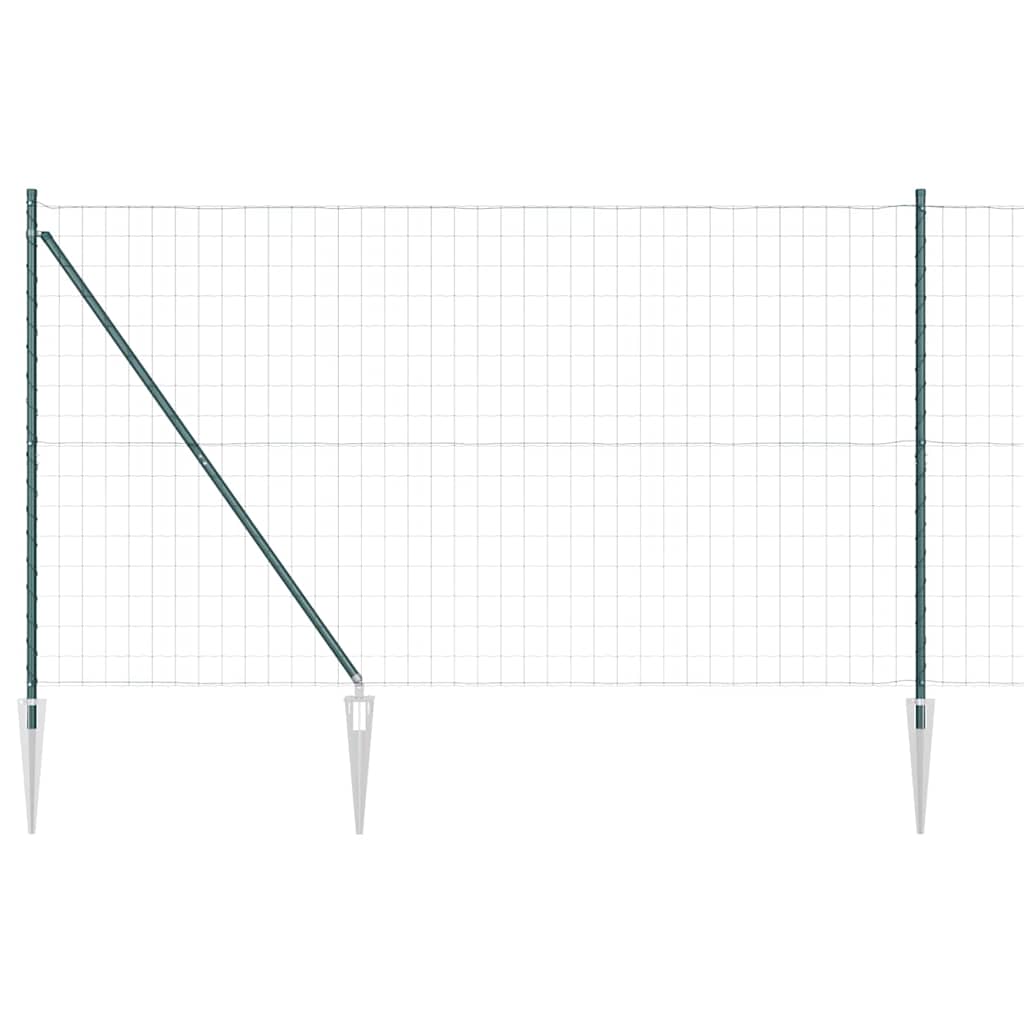 Euro ograda s špicama 10 x 1,6 m Čelik premazan PVC-om Zelena