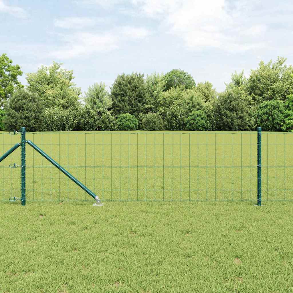Euro ograda s špicama 25 x 0,4 m Čelik premazan PVC-om Zelena