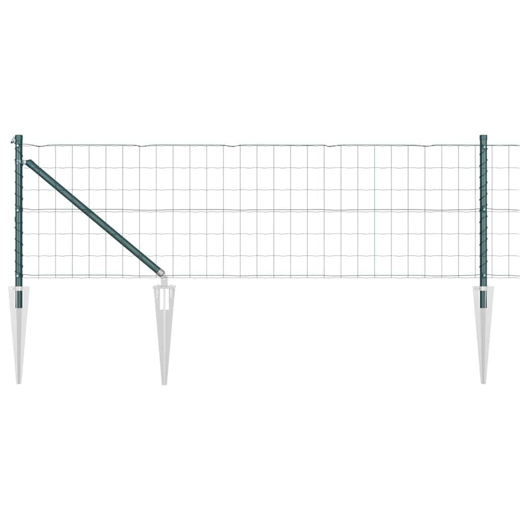 Euro ograda s špicama 25 x 0,4 m Čelik premazan PVC-om Zelena