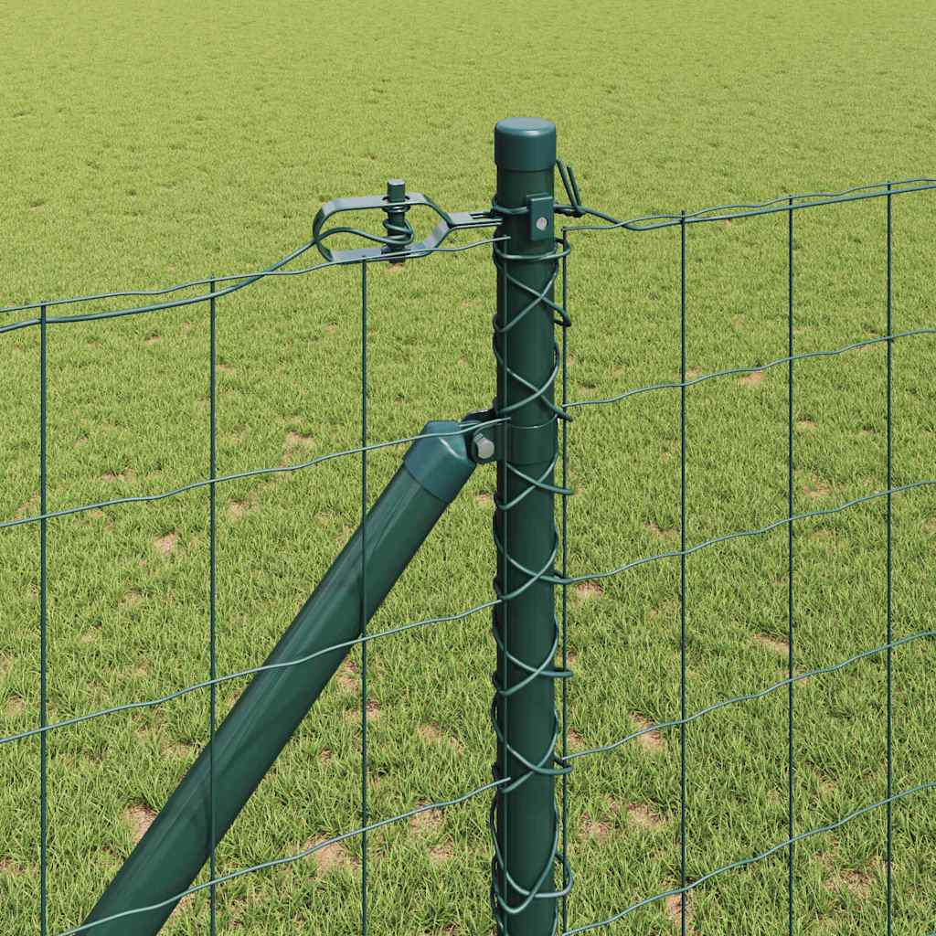 Euro ograda s špicama 25 x 1 m Čelik premazan PVC-om Zelena