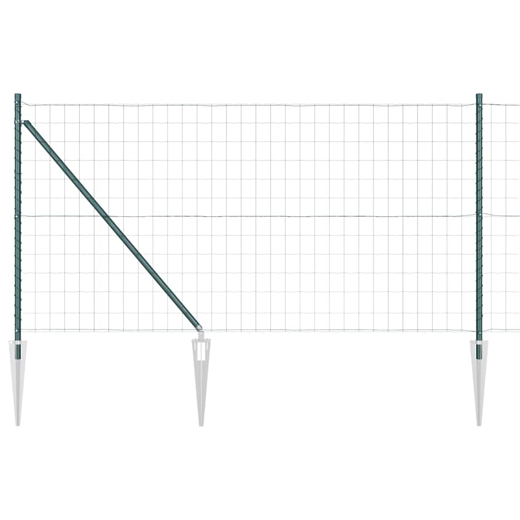Euro ograda s špicama 25 x 1 m Čelik premazan PVC-om Zelena