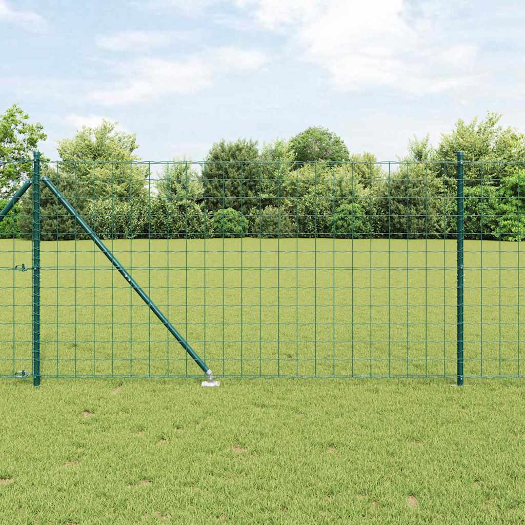 Ograda s postovima Zelena 1,2 x 25 m Čelik