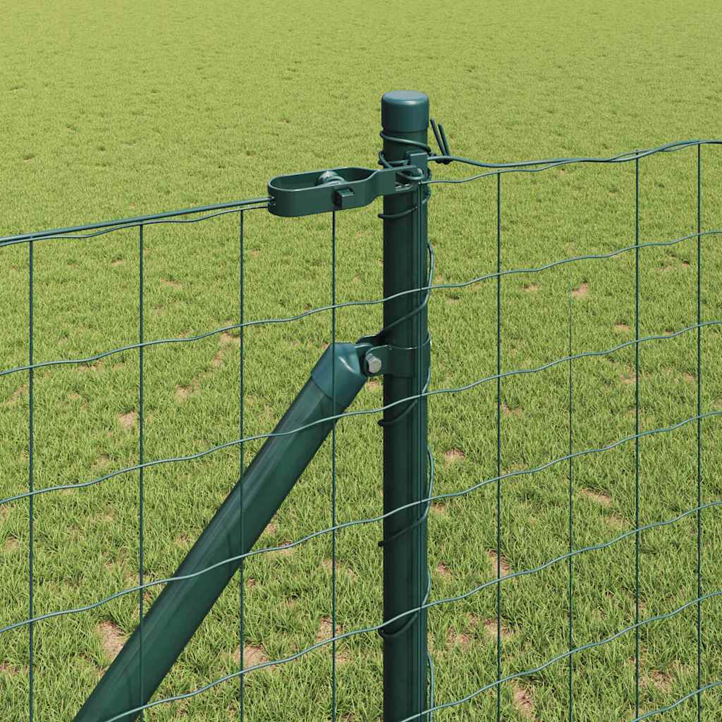 Ograda s postovima Zelena 1 x 10 m Čelik