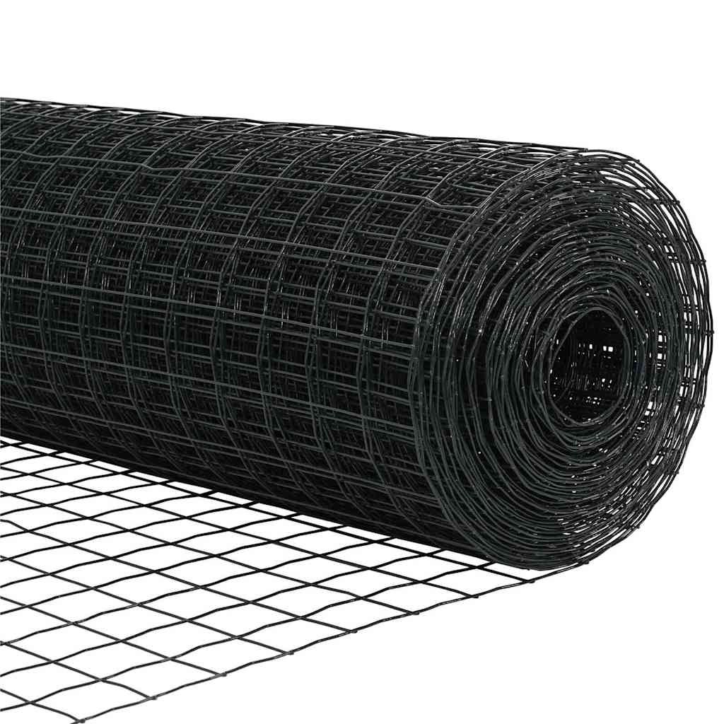 Ograda s postovima Siva 0,6 x 50 m Čelik i PVC
