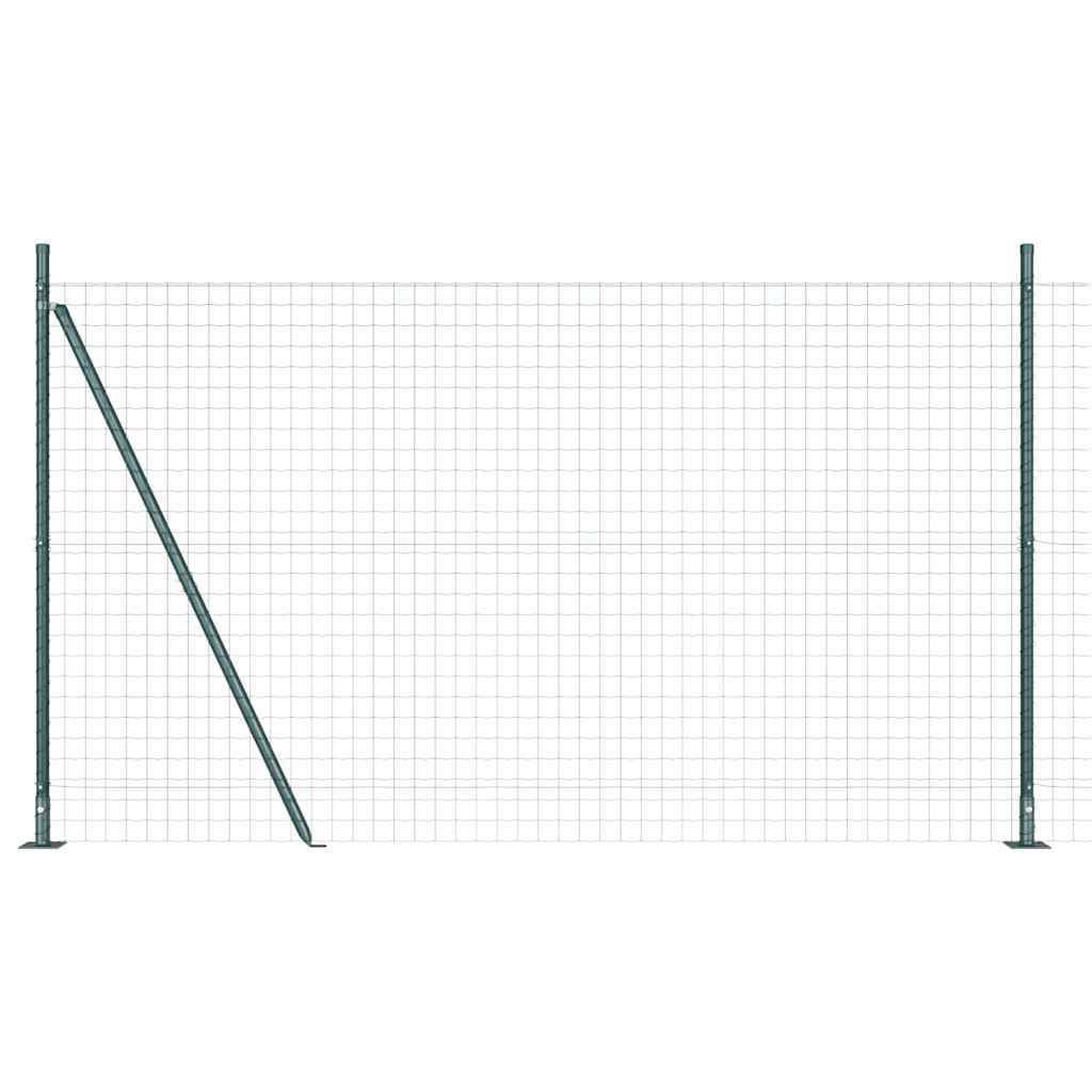 Ograda s postovima Zelena 1,4 x 10 m Čelik i PVC