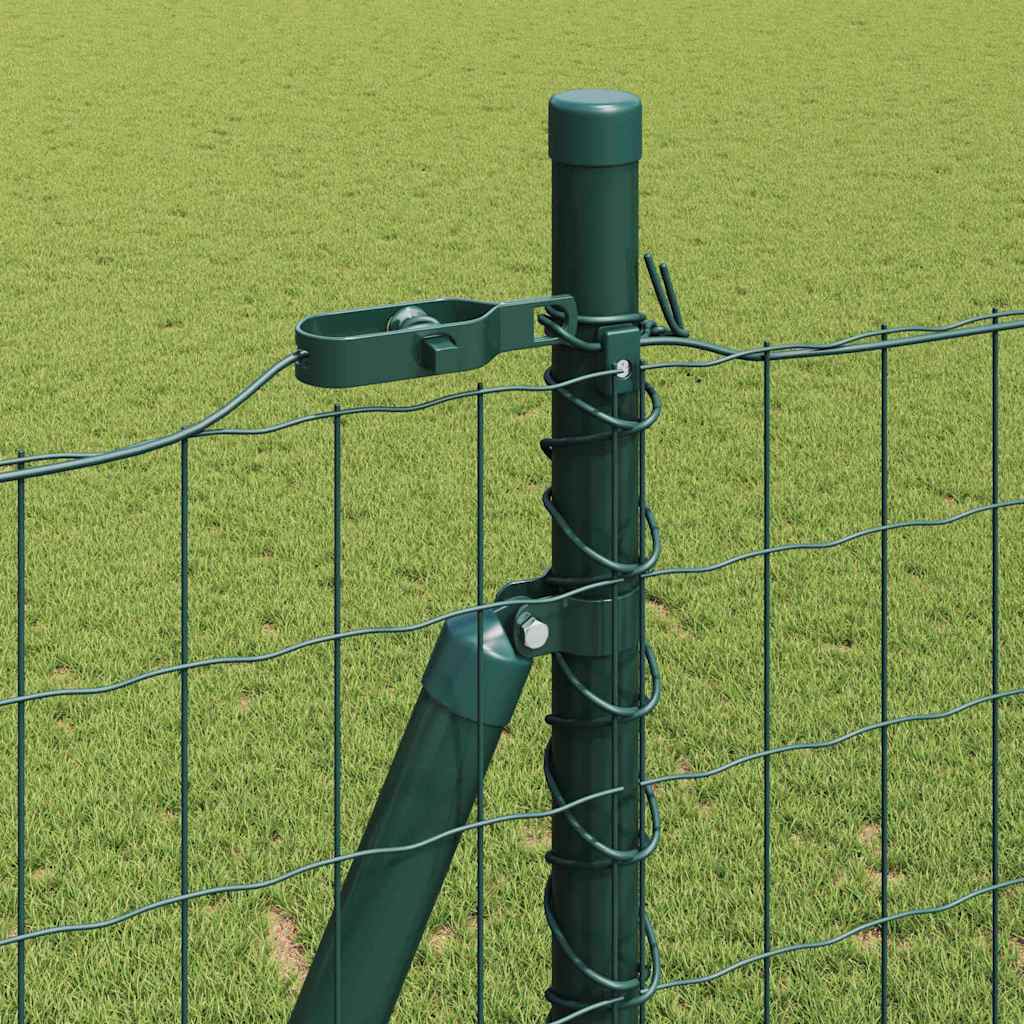 Ograda s postovima Zelena 1,6 x 10 m Čelik i PVC