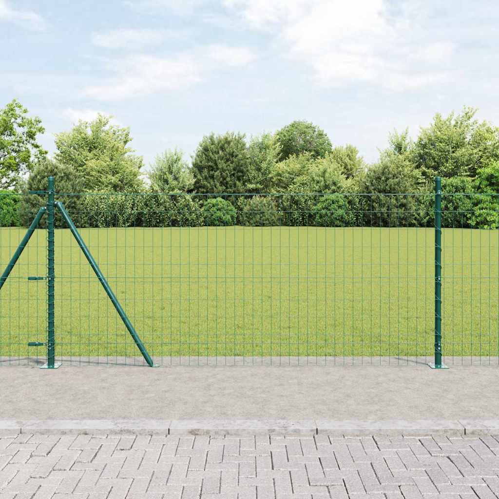 Euro Ograđivanje s Betonskom Bazom 10 x 0,8 m Zelena Mreža