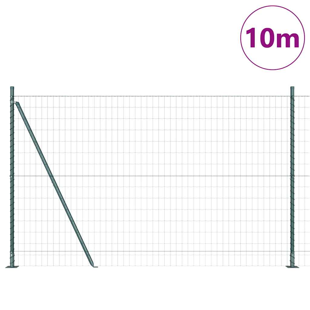 Euro Ograđivanje s Betonskom Bazom 10 x 1,4 m Zelena Mreža