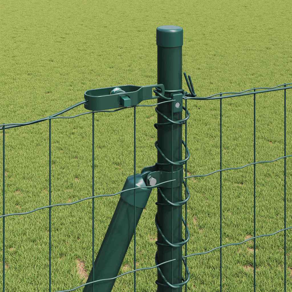 Ograda s postovima Zelena 1,6 x 10 m Čelik i PVC