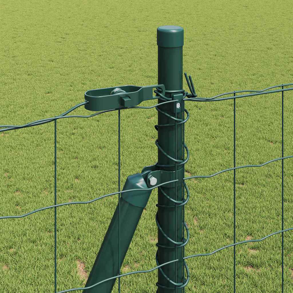 Ograda s postovima Zelena 1,4 x 10 m Čelik i PVC