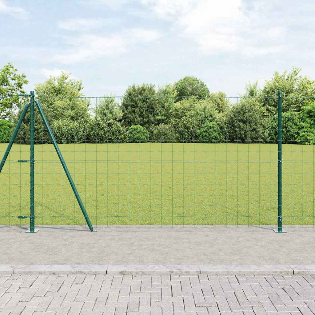 Euro Ograđivanje s Betonskom Bazom 10 x 1,2 m Zelena Mreža