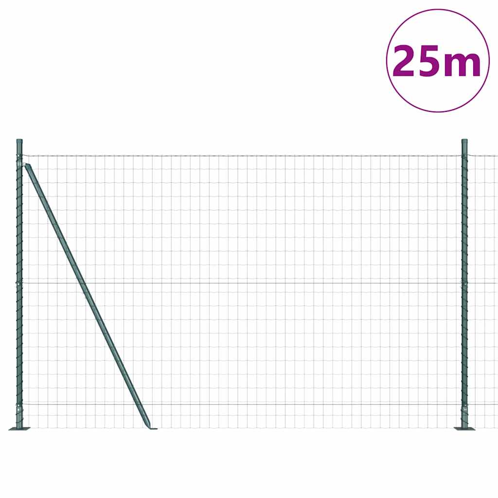 Euro Ograđivanje s Betonskom Bazom 25 x 1,2 m Zelena Mreža