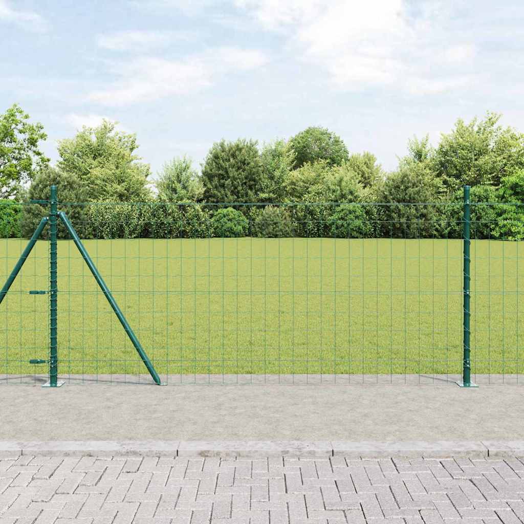Euro Ograđivanje s Betonskom Bazom 25 x 1 m Zelena Mreža