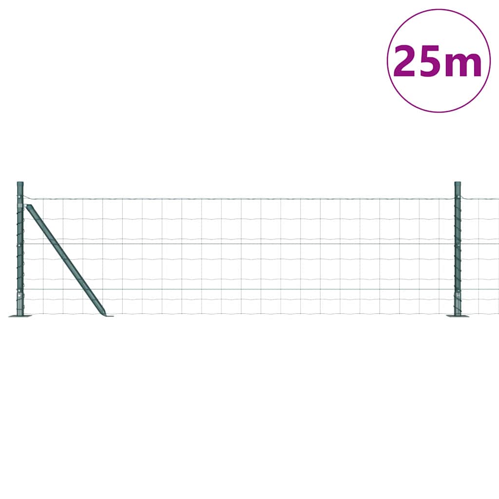 Euro Ograđivanje s Betonskom Bazom 25 x 0,6 m Zelena Mreža