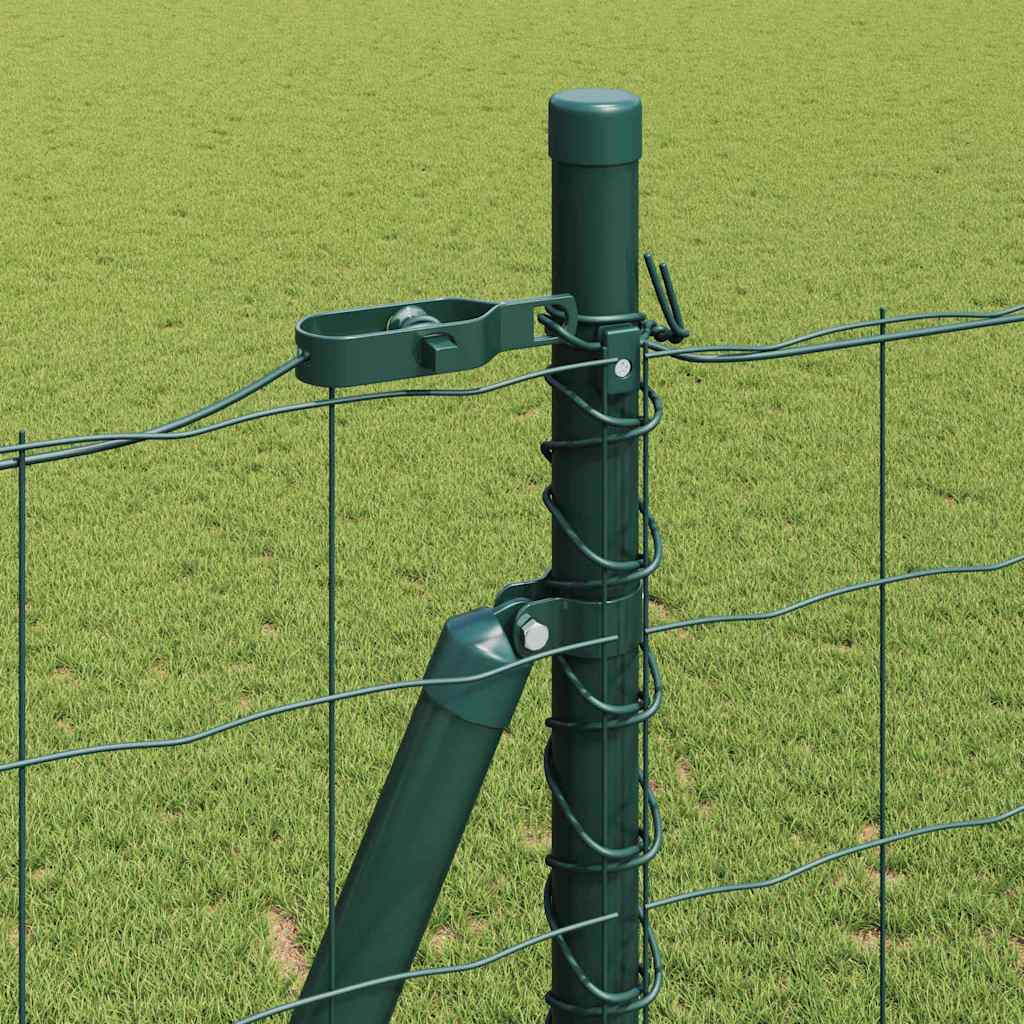 Ograda s postovima Zelena 1,2 x 25 m Čelik