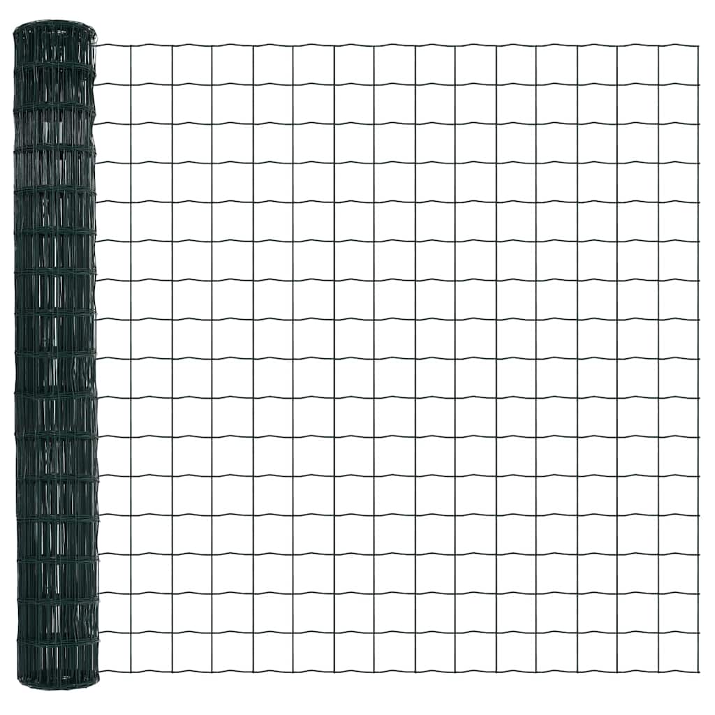 Ograda s postovima Zelena 1,2 x 25 m Čelik