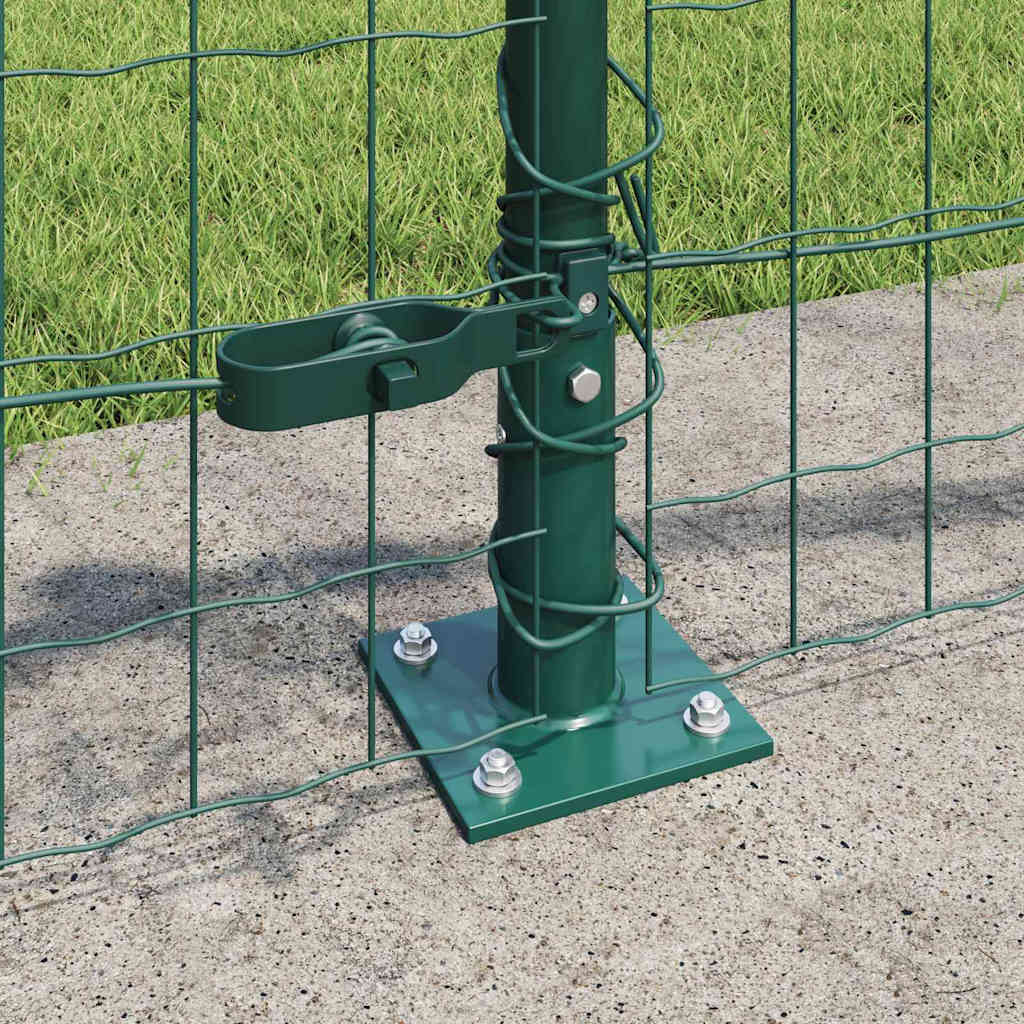 Ograda s postovima Zelena 0,6 x 50 m Čelik i PVC