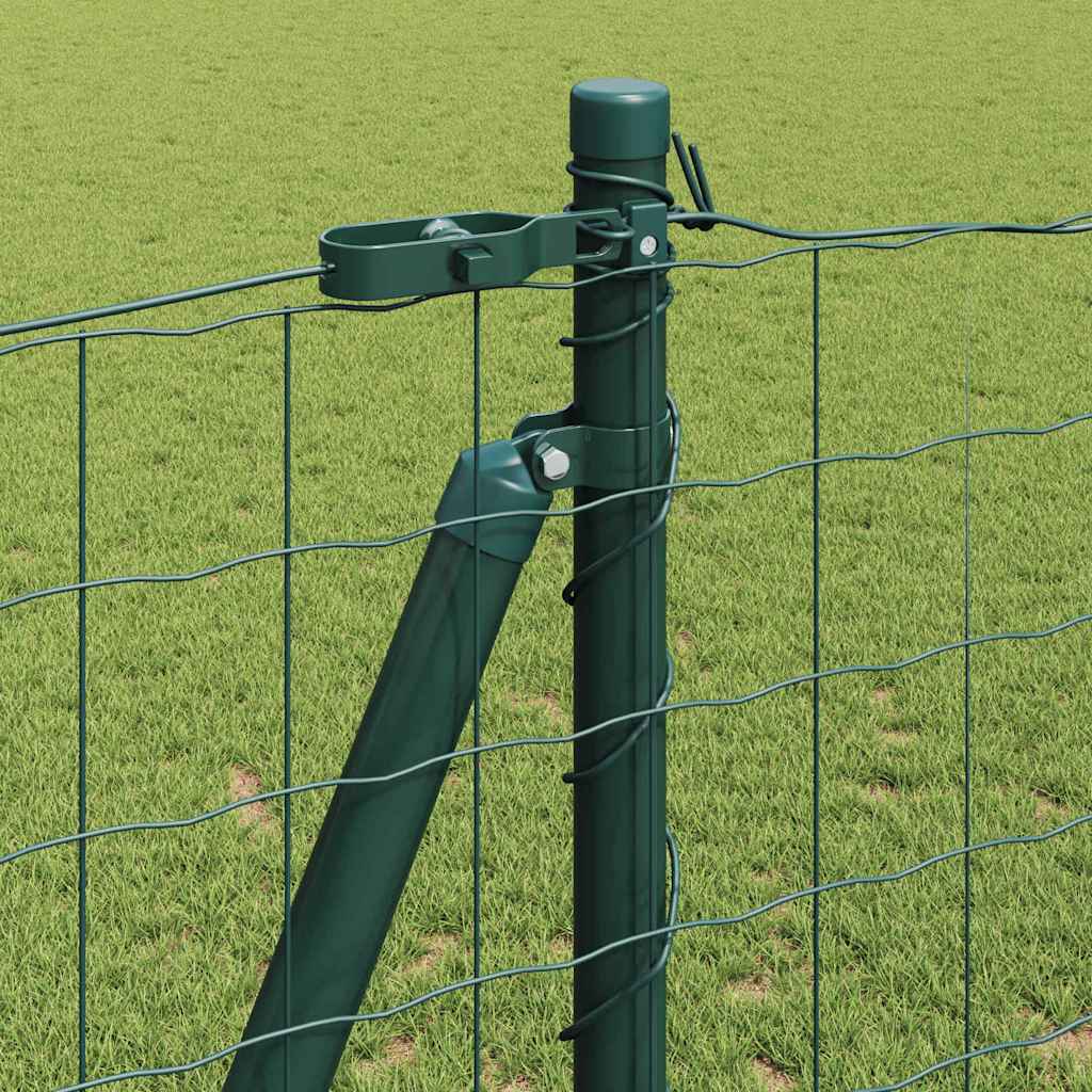 Ograda s postovima Zelena 1,2 x 10 m Čelik