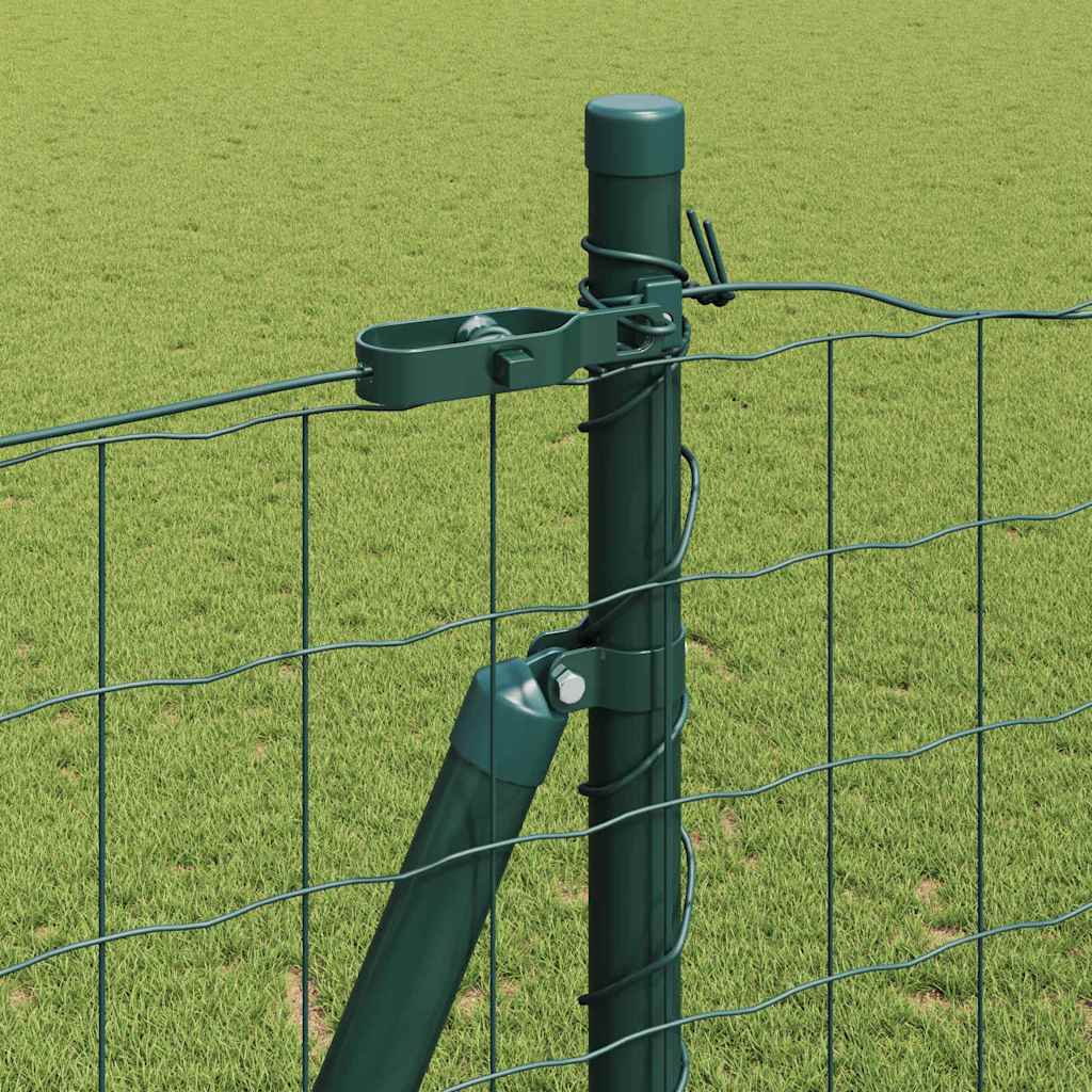 Ograda s postovima Zelena 1,6 x 10 m Čelik i PVC