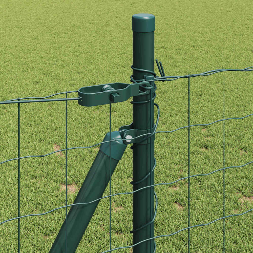 Ograda s postovima Zelena 1 x 25 m Čelik