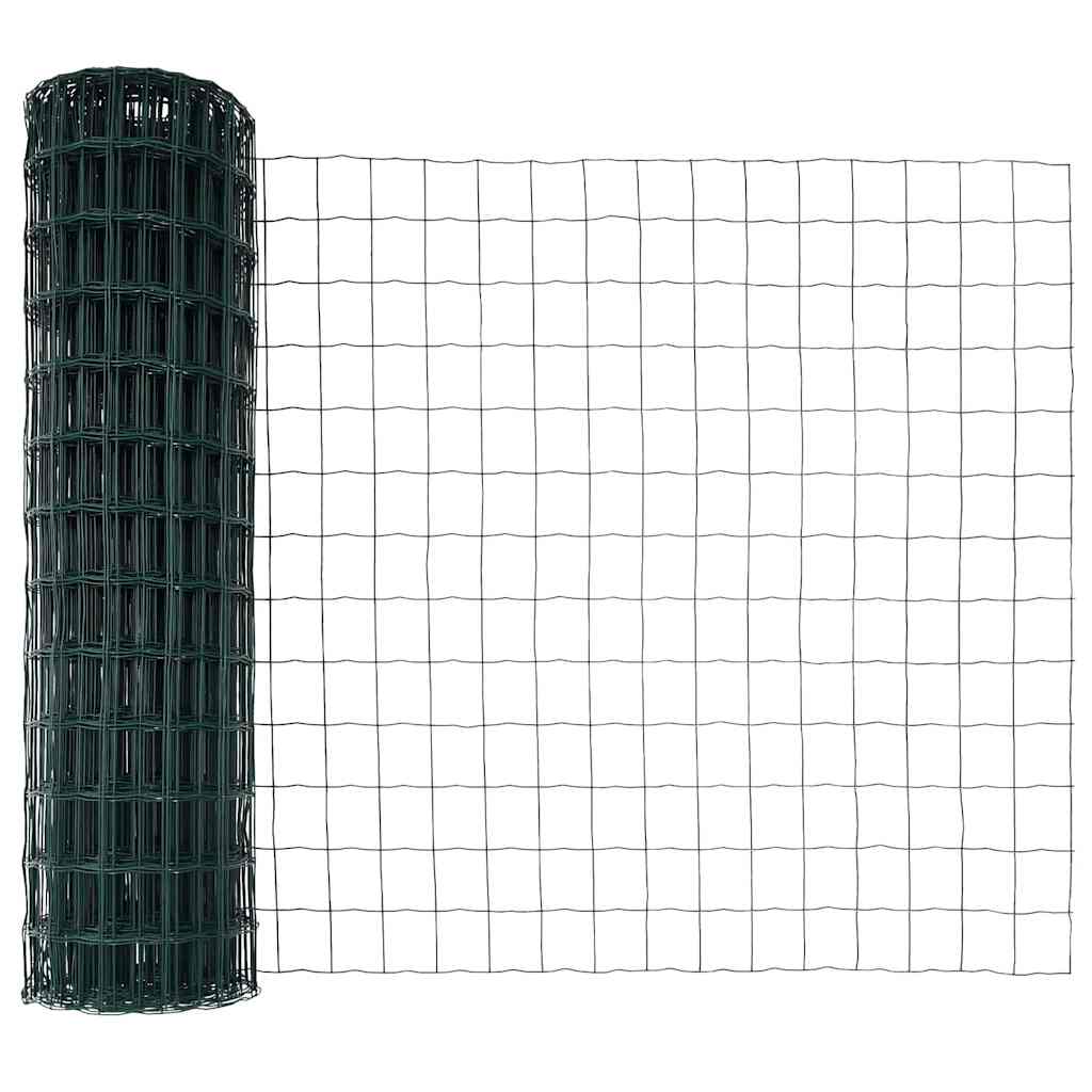 Ograda s postovima Zelena 1,2 x 25 m Čelik