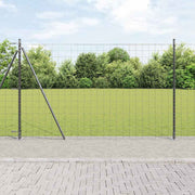 Euro Ograda s Betonskom Podlogom 10 x 1,5 m Siva Mreža