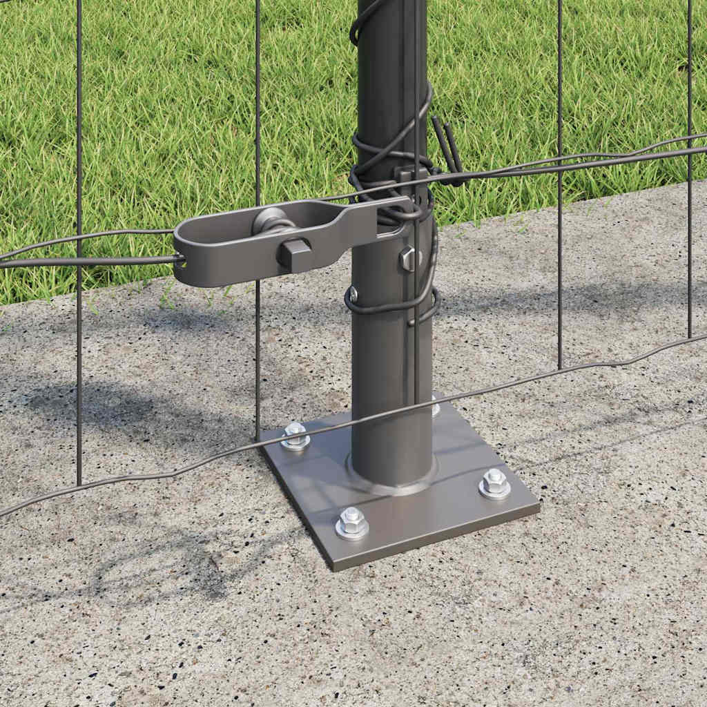Ograda s postovima Siva 1,2 x 25 m Čelik i PVC