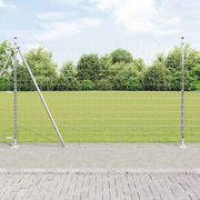 Vanjski Euro Ograda s Betonskom Podlogom 10 x 1,5 m Srebrna