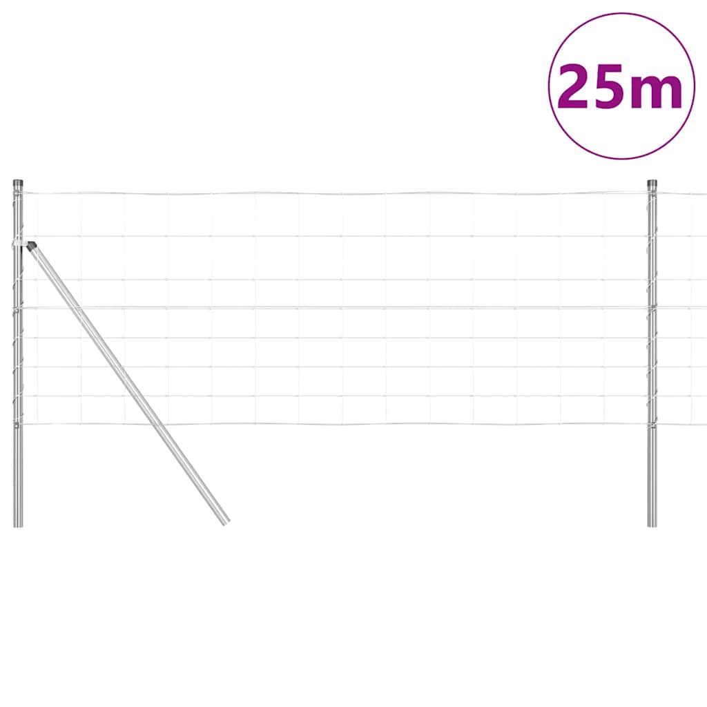 Temeljna zavarena žičana ograda 25 x 0,8 m Pocinčani čelik