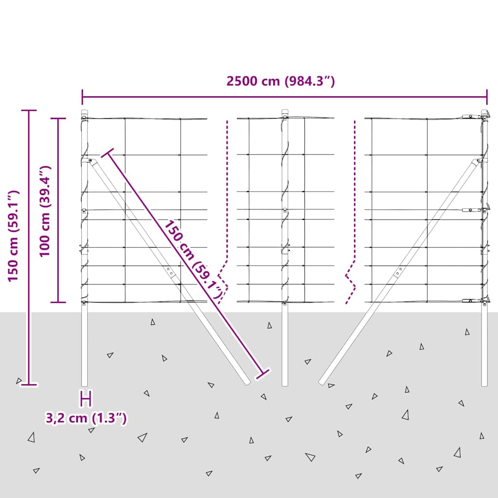 Temeljna zavarena žičana ograda 25 x 1 m Pocinčani čelik Mreža