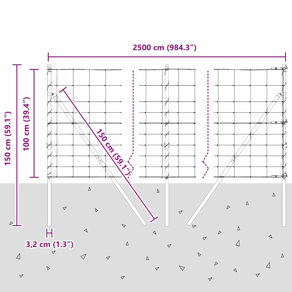 Stup za ogradu Galvanizirano 25 x 1 m Čelik