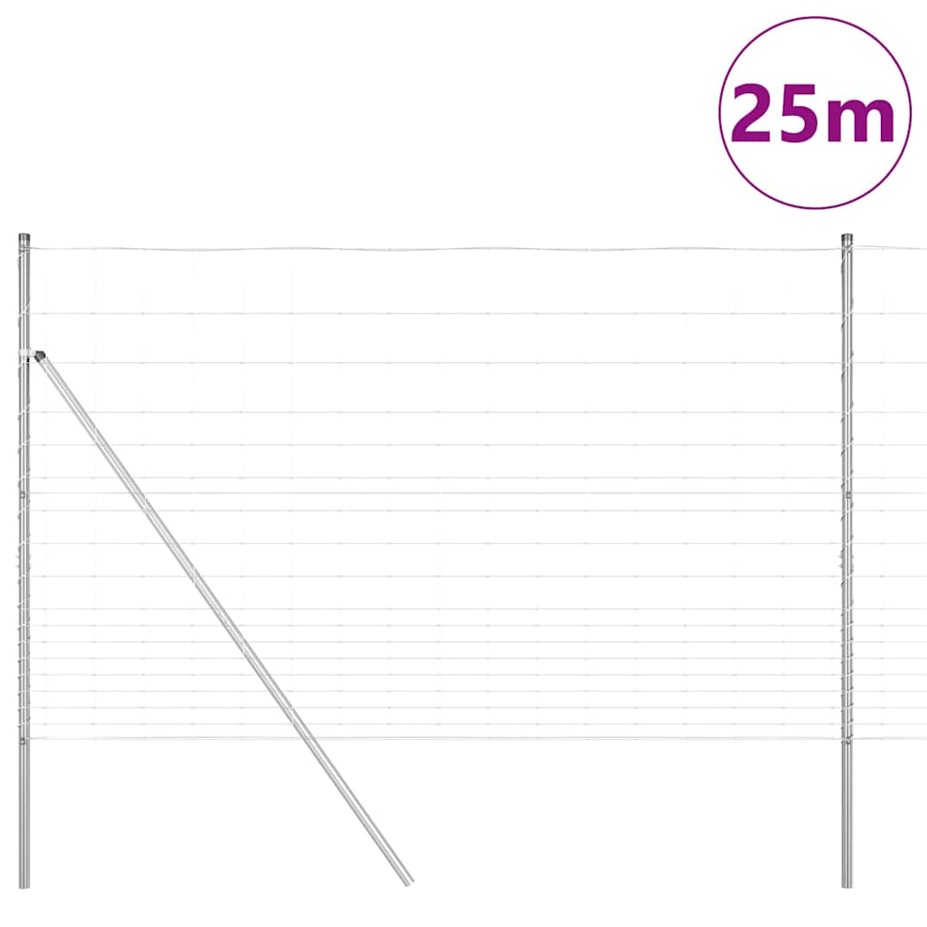 Temeljna zavarena žičana ograda 25 x 1,5 m Pocinčani čelik