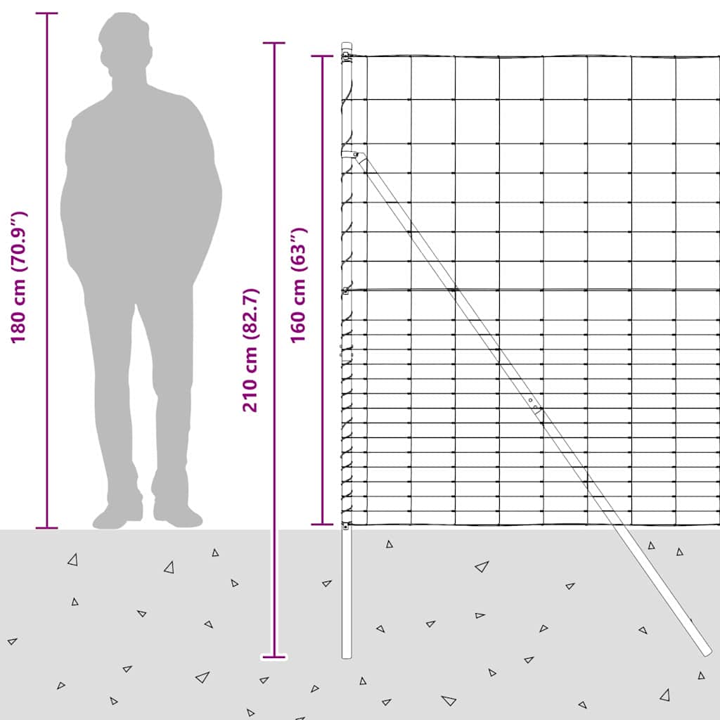 Temeljna zavarena žičana ograda 25 x 1,6 m (Š x V)