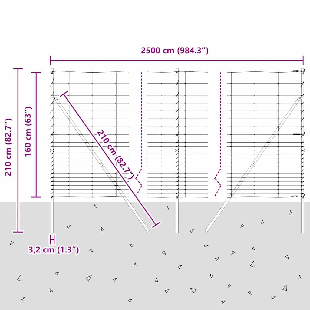 Stup za ogradu Galvanizirano 25 x 1,6 m Čelik