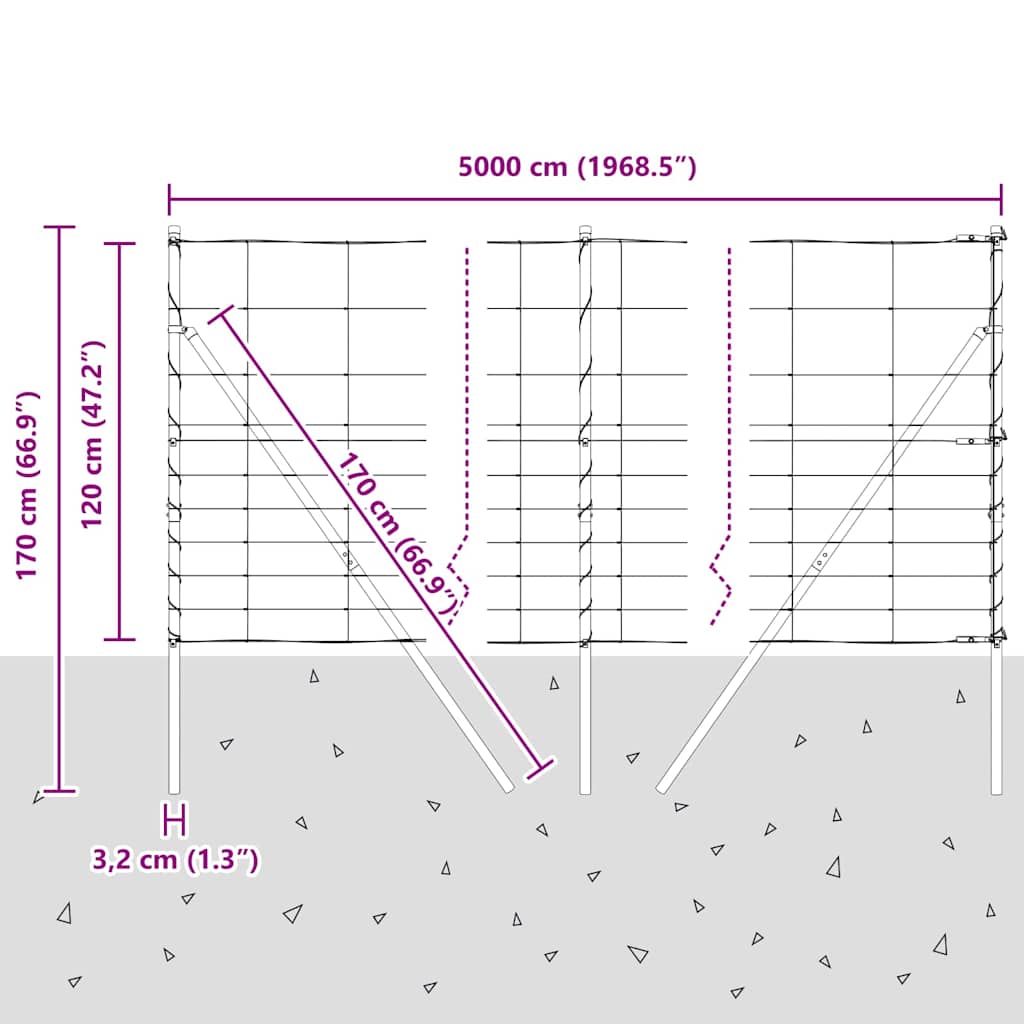 Stup za ogradu Galvanizirano 50 x 1,2 m Čelik