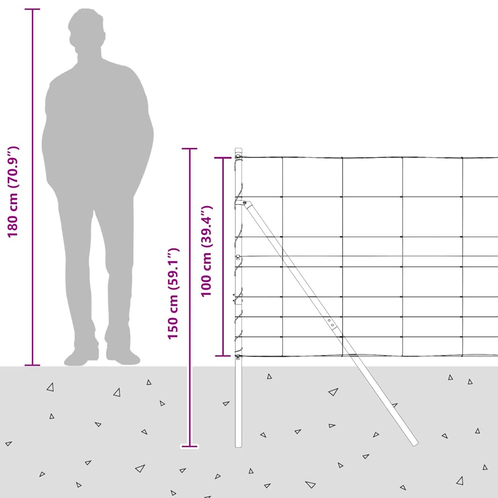 Stup za ogradu Galvanizirano 100 x 1 m Čelik